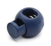 Spring Cord Lock Toggle Stopper Single Hole End Round Fastener Buttons Slider Adjustable Elastic Drawstring Rope Lock for Backpack Shoelace Sportswear Outdoor Gear Plastic 22mm (Navy Blue)