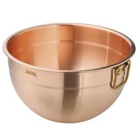 Spring Culinox Bol mélangeur en cuivre, 2,8 l, diamètre 20 cm, hauteur 11 cm, fond plat, meilleures propriétés de conduction thermique