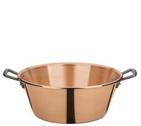 Spring CULINOX Casserole à confiture en cuivre, excellente conduction thermique, conservation de confiture et gelée, diamètre 40 cm, épaisseur de paroi 1,7 mm, capacité 12 l, hauteur 16,5 cm