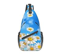 Spring Daisy Flowers Fire Nude Woman Flame Crossbody Bag Men's Chest Cross Body Bag, léger, pour la randonnée et Les Voyages