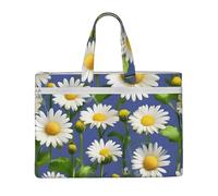 Spring Daisy Flowers Sac à main 26 x 38,1 cm 2 poches zippées Capacité généreuse pour dossiers - Idéal pour le travail et les voyages