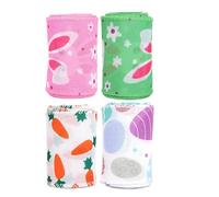 Spring Edge Ribbon - Decorative Garland for Crafting | Polyester Fabric with Wired Trim, 4 Piece Set with Flexible Design, Wreath Ribbon for Home Farmhouse Apartment Patio Front Door Party Balcony