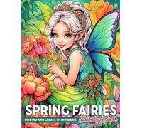 Spring Fairies Coloring Book: Mystical Nature Sprite Coloring Pages featuring Artistic Floral Illustrations for Teens And Adults Anxiety Relieving