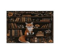 Spring Fox - Casse-tête pour adultes, 300 pièces, motif floral imprimé animal, motifs scéniques amusants pour divertissement à la maison