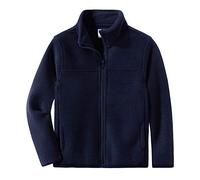 Spring&Gege Fleece Jacket Classics Full Zip Blouson de Sport Garçon Veste en Polaire pour Enfant Marine 5-6 Ans