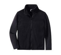Spring&Gege Fleece Jacket Classics Full Zip Blouson de Sport Garçon Veste en Polaire pour Enfant Noir 7-8 Ans