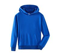 Spring & Gege Garçons Sweat à Capuchon Survêtement en Coton à Capuche de Couleur Unie pour Enfants Bleu 9-10 Ans