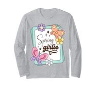 Spring Girlie Cute Seasonal Saying for Spring Lovers Manche Longue