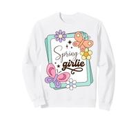 Spring Girlie Cute Seasonal Saying for Spring Lovers Sweatshirt