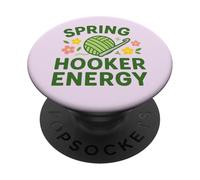 Spring Ho0ker Energy Fresh Maker Vibes Humour au Crochet ludique PopSockets PopGrip Adhésif