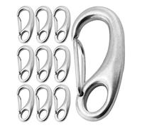 Spring Hook, Stainless Steel Egg Shaped Hooks, Adorable Easy Release Clips for Camping Hiking Boats Water Bottles RV, Multifunctional Spring Clip Set, 12.4x6.6x3.7 inches