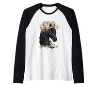 Spring is Here Œuvre d'art Occidentale Portrait de Cheval Floral Manche Raglan