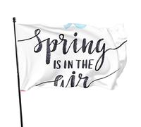 Spring is in The Air Flag Bannière de sports d'extérieur en polyester résistant à la décoloration avec 2 œillets en laiton 0,9 x 1,5 m