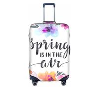 Spring is in The Air Grande housse de valise élastique avec fermeture éclair, protège les bagages pendant le voyage, blanc, XL