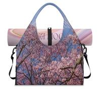 Spring Japan Mt Fuji Sac de sport avec compartiment à chaussures Sac de week-end Japon Sac fourre-tout pour salle de sport, yoga, voyage, couleur, L, Sac de voyage