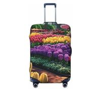 Spring Kite Garden Housse de protection élastique pour valise de voyage Motif imprimé anti-rayures, Noir , S