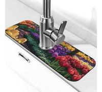 Spring Kite Tapis de robinet de jardin pour évier de cuisine, tapis de séchage super absorbant pour évier de cuisine, salle de bain, café, bar, cadeau décoratif (38,1 x 14 cm)