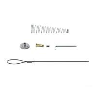 Spring-Loaded Gate Latch Cable for Wood Fence 2-6in | Spring-assisted pull cord, one-hand operation, padlock compatible, secure locking, easy access