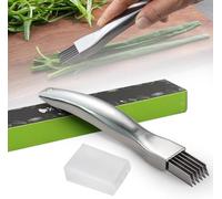 Spring Onion Slicer Shred Silk The Knife, 2024 New Green Onion Cutter en acier inoxydable, coupe-julienne, coupe-persil fin et uniforme pour cuisine restaurant (1 pièce)