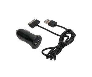 Spring Pack Chargeur Voiture 1Usb +Cable 1A Usb/30 Pin 1M Noir