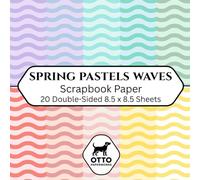 Spring Pastels Waves Scrapbook Paper: Double-Sided Craft Paper for Scrapbooking, Junk Journals, Card Making, Origami, DIY Projects and Mixed Media