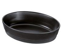 Spring Plat à gratin ovale 30 cm noir céramique