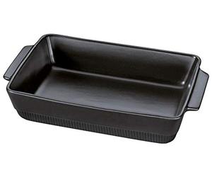 Spring Plat à gratin rectangulaire Chalet 40 x 24 cm, noir, céramique