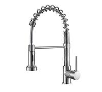 Spring Pull Out Kitchen Faucet Brass Black and Nickel Pull Down Kitchen Sink Faucet Luxury Hot & Cold Kitchen Mixer tap Style(Style 1 Gold)