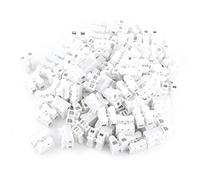 Spring Quick Connector Wire,Cable Connector,Spring Quick Connector,Borne De Serrage À Ressort,100Pcs Borne Rapide 10A 220V 2 Broches Connecteur De Câble À Fil Rapide Borne De Câblage Blanche