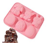 Spring Rabbit Tray - Ovale Eggshell Pattern Cavity, Sweets Jelly Gummy Plate, Restaurant Grade Patisserie Equipment, Family Gathering Celebration Kit | Reusable BPA Free Food Grade Crafting Supplies