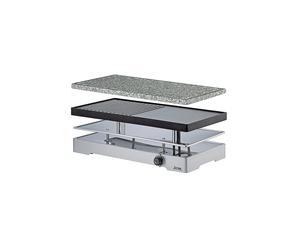 SPRING RACLETTE8 CLASSIC DUO - Raclette avec plaque de grill en aluminium + pierre à griller en granit argent