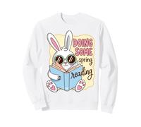Spring Reading Bunny Book Lover Reader Humor Sweatshirt