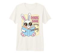 Spring Reading Bunny Book Lover Reader Humor T-Shirt Haut de Gamme