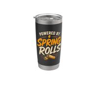 Spring Rolls Eating Asian Food Funny Gobelet isotherme en acier inoxydable double paroi