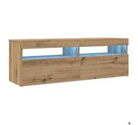 Spring Sale®Armoire TV avec éclairage LED - SWEETY - Cabinet HIFI/Table de Télévision - chêne artisanal - Bois d'ingénierie 98575423