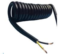 Spring Spiral 2-Core 4.0mm² Cable 10mm Wire Diameter Retractable Coil Multiple Sizes(Stretch 2 Meter)(Stretch 4 Meter)