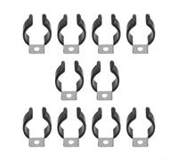 Spring Terry Clips 20mm Narrow Base Steel Rubber Stainless Steel Pipe Clamp 25mm Grip Rubber Lined Tool Holder 28mm for Broom Rake Spring Clip 30mm H37 Secure Garden Tool Storage Narrow (25mm（H:35))