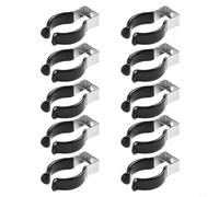 Spring Terry Clips 20mm Narrow Base Steel Rubber Stainless Steel Pipe Clamp 25mm Grip Rubber Lined Tool Holder 28mm for Broom Rake Spring Clip 30mm H37 Secure Garden Tool Storage Narrow (30MM（H:45))