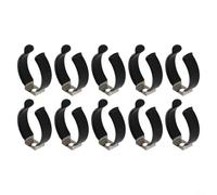 Spring Terry Clips 20mm Narrow Base Steel Rubber Stainless Steel Pipe Clamp 25mm Grip Rubber Lined Tool Holder 28mm for Broom Rake Spring Clip 30mm H37 Secure Garden Tool Storage Narrow (30MM（H:37))