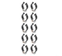 Spring Terry Clips 20mm Narrow Base Steel Rubber Stainless Steel Pipe Clamp 25mm Grip Rubber Lined Tool Holder 28mm for Broom Rake Spring Clip 30mm H37 Secure Garden Tool Storage Narrow (30MM（H:42))