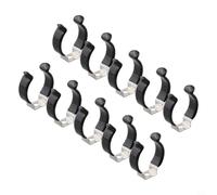 Spring Terry Clips 20mm Narrow Base Steel Rubber Stainless Steel Pipe Clamp 25mm Grip Rubber Lined Tool Holder 28mm for Broom Rake Spring Clip 30mm H37 Secure Garden Tool Storage Narrow Base (28MM)