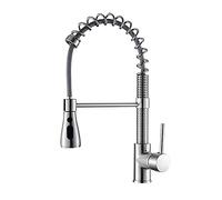 Spring Tire Out Kitchen Robinet Laiton Noir et Nickel Trayer Down Sink évier Robinet Luxe et Froid mélangeur de Cuisine de Cuisine (3 Nickel)