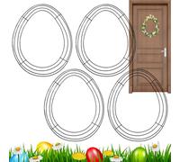 Spring Wreath Frame | Easter Holiday Decorative Accent, 4-Pieces Wreath Craft Form for Home School Garden Front Door Farmhouse Patio Balcony Indoors Outdoors Use, Handy Piece for Daily