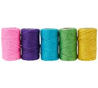 Springboard 70030 Lot de 5 bobines de Fil de Jute coloré, 20 m, Loisirs créatifs