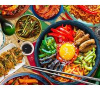 Springbok Puzzle de 1000 pièces pour adultes - Profitez d'une savoureuse évasion avec ce buffet coréen pour les yeux