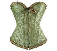 Springcmy Débardeur corset pour femme grande taille - Bustier amincissant avec armatures - Lingerie en dentelle florale - Découpe en fourrure - Soutien-gorge push-up - Costume de Noël de Père Noël