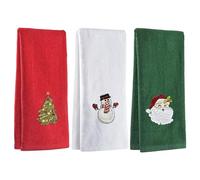 Springcmy Lot de 3 torchons de Noël - Ensemble de serviettes de cuisine - Serviettes de bain - Cadeaux pour la fête d'inauguration - Serviettes de cuisine absorbantes - Décorations de Noël - Serviette