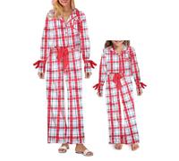 Springcmy Mommy and Me Ensemble de pyjama de Noël assorti 2 pièces en soie pour mère et fille, Style D Rose, 10 Years