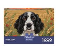 Springer Spaniel Anglais Puzzle 1000 Pièces Art Collection Chien Mignon Illustration Colorée Adultes Et Enfants Dès 14 Ans70x50cm/1000pcs