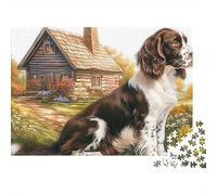 Springer Spaniel Puzzle 1000 Pièces - Détente Garantie, Défi Ludique pour Adultes, Déco Artistique, Poster + Cadeau Prêt, 38x26cm/1000pcs